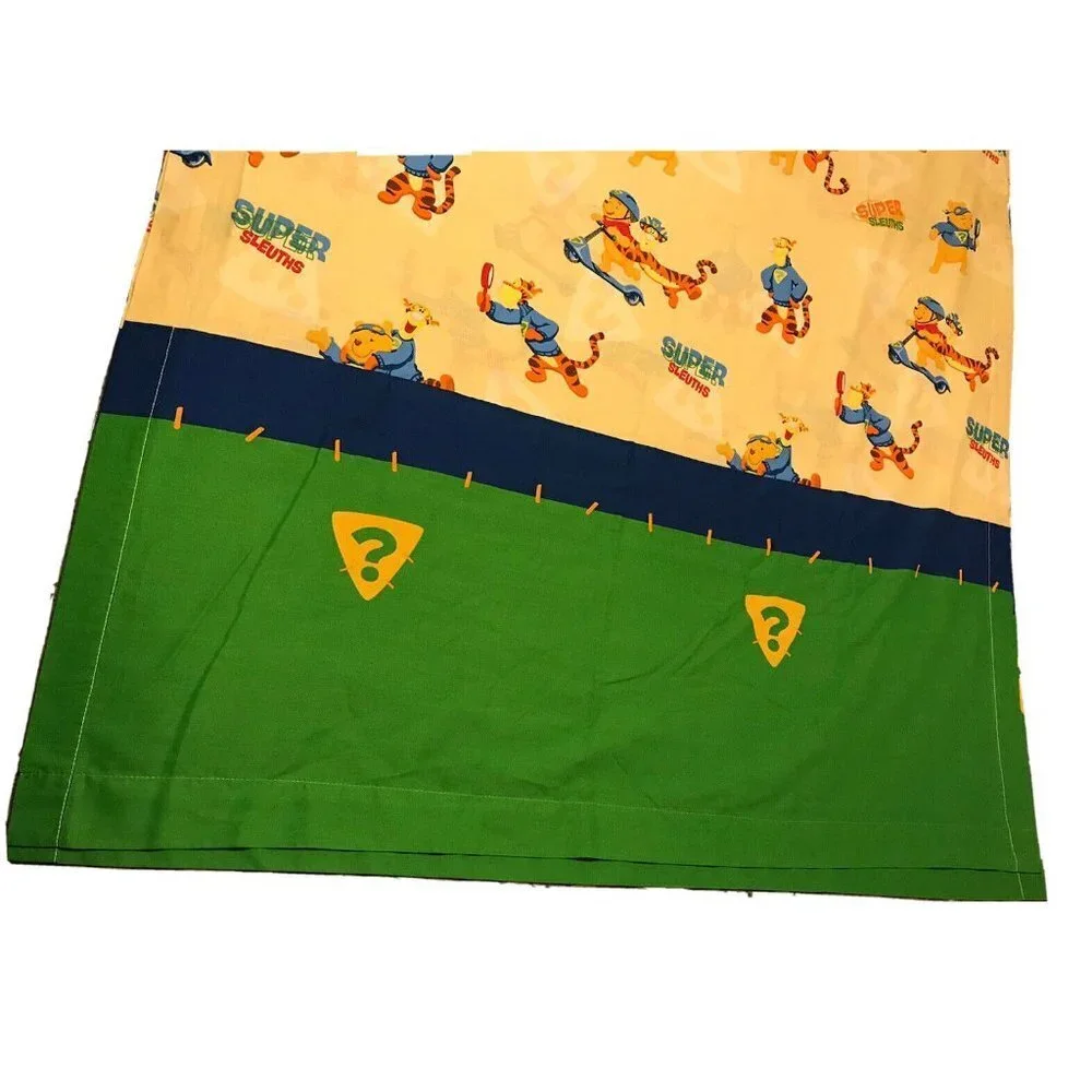 Disney Vtg WINNIE THE POOH/TIGGER Two 40x64” Curtain Panels 